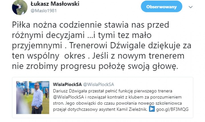 ODWAŻNA deklaracja Dyrektora Sportowego Wisły Płock